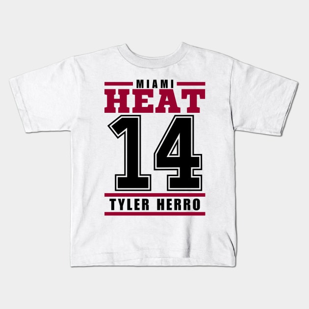 Miami Heat Herro 14 Basketball Player Kids T-Shirt by ArsenBills